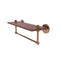 Allied Brass South Beach Collection 16 Inch Solid IPE Ironwood Shelf with Integrated Towel Bar SB-1TB-16-IRW-BBR