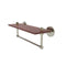 Allied Brass South Beach Collection 16 Inch Solid IPE Ironwood Shelf with Integrated Towel Bar SB-1TB-16-IRW-PNI