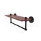 Allied Brass South Beach Collection 16 Inch Solid IPE Ironwood Shelf with Integrated Towel Bar SB-1TB-16-IRW-VB