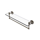 Allied Brass Southbeach Collection 22 Inch Glass Vanity Shelf with Integrated Towel Bar SB-1TB-22-ABR