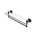 Allied Brass Southbeach Collection 22 Inch Glass Vanity Shelf with Integrated Towel Bar SB-1TB-22-BKM