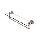 Allied Brass Southbeach Collection 22 Inch Glass Vanity Shelf with Integrated Towel Bar SB-1TB-22-PEW