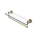 Allied Brass Southbeach Collection 22 Inch Glass Vanity Shelf with Integrated Towel Bar SB-1TB-22-UNL