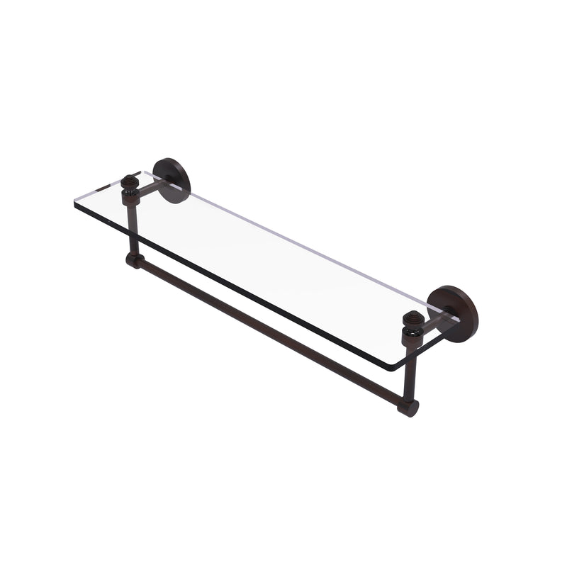 Allied Brass Southbeach Collection 22 Inch Glass Vanity Shelf with Integrated Towel Bar SB-1TB-22-VB