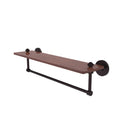 Allied Brass South Beach Collection 22 Inch Solid IPE Ironwood Shelf with Integrated Towel Bar SB-1TB-22-IRW-ABZ