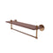 Allied Brass South Beach Collection 22 Inch Solid IPE Ironwood Shelf with Integrated Towel Bar SB-1TB-22-IRW-BBR