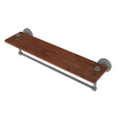 Allied Brass South Beach Collection 22 Inch Solid IPE Ironwood Shelf with Integrated Towel Bar SB-1TB-22-IRW-GYM