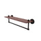 Allied Brass South Beach Collection 22 Inch Solid IPE Ironwood Shelf with Integrated Towel Bar SB-1TB-22-IRW-ORB