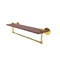Allied Brass South Beach Collection 22 Inch Solid IPE Ironwood Shelf with Integrated Towel Bar SB-1TB-22-IRW-PB