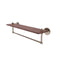 Allied Brass South Beach Collection 22 Inch Solid IPE Ironwood Shelf with Integrated Towel Bar SB-1TB-22-IRW-PEW