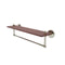 Allied Brass South Beach Collection 22 Inch Solid IPE Ironwood Shelf with Integrated Towel Bar SB-1TB-22-IRW-PNI