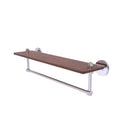Allied Brass South Beach Collection 22 Inch Solid IPE Ironwood Shelf with Integrated Towel Bar SB-1TB-22-IRW-SCH