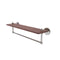 Allied Brass South Beach Collection 22 Inch Solid IPE Ironwood Shelf with Integrated Towel Bar SB-1TB-22-IRW-SN