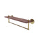 Allied Brass South Beach Collection 22 Inch Solid IPE Ironwood Shelf with Integrated Towel Bar SB-1TB-22-IRW-UNL