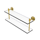 Allied Brass Southbeach Collection 22 Inch Two Tiered Glass Shelf SB-2-22-PB