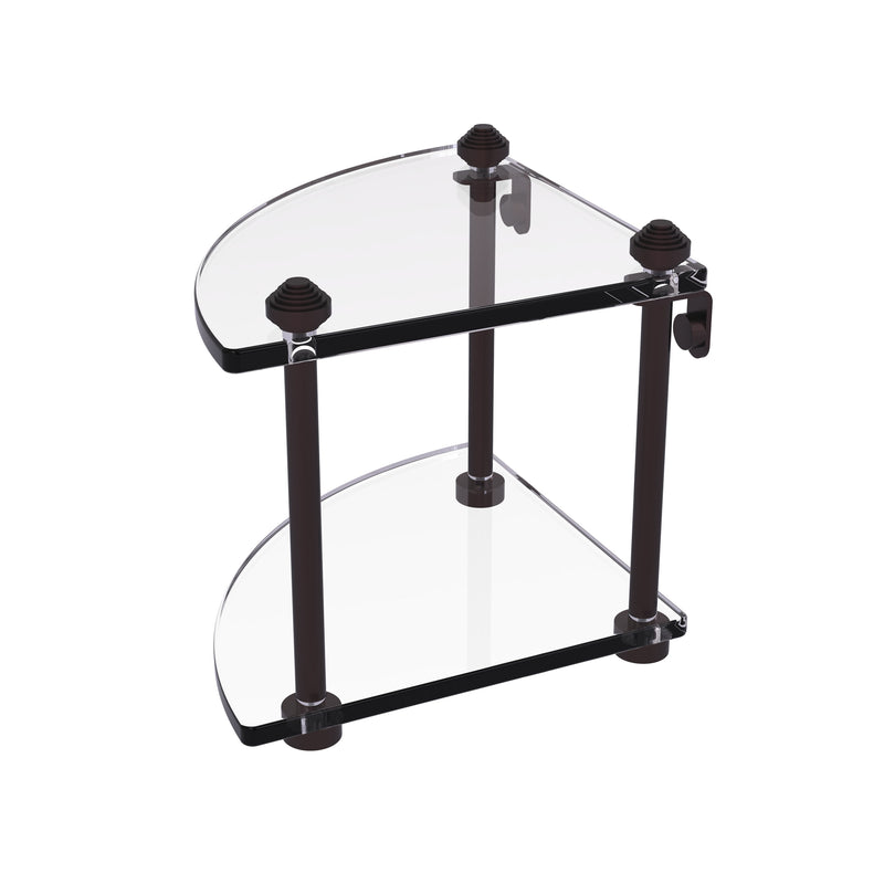 Allied Brass Southbeach Collection Two Tier Corner Glass Shelf SB-3-ABZ