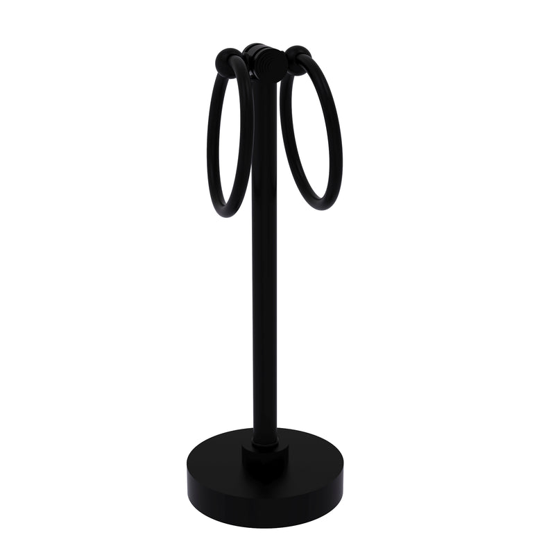 Allied Brass Southbeach Collection Vanity Top 2 Towel Ring Guest Towel Holder SB-83-BKM