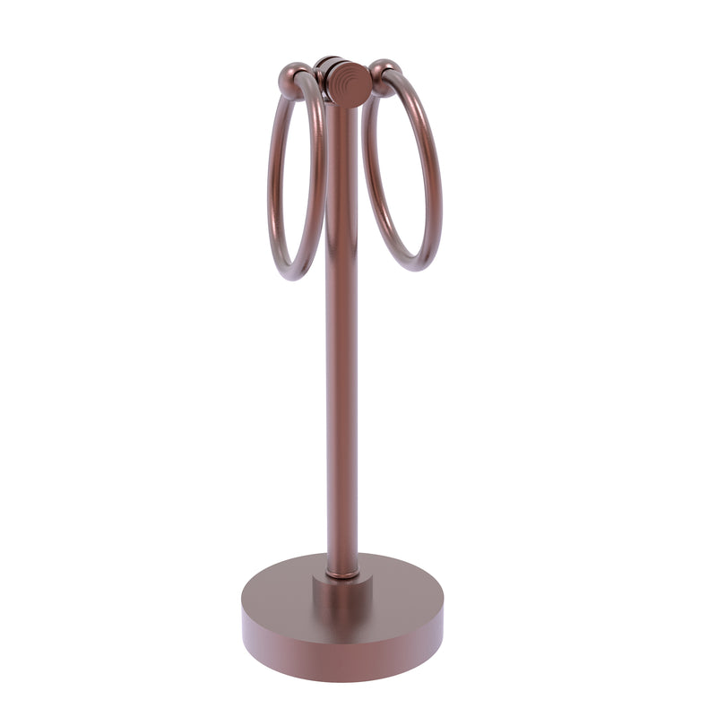 Allied Brass Southbeach Collection Vanity Top 2 Towel Ring Guest Towel Holder SB-83-CA