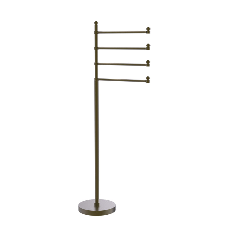 Allied Brass Southbeach Collection Free Standing 4 Pivoting Swing Arm Towel Stand SB-84-ABR