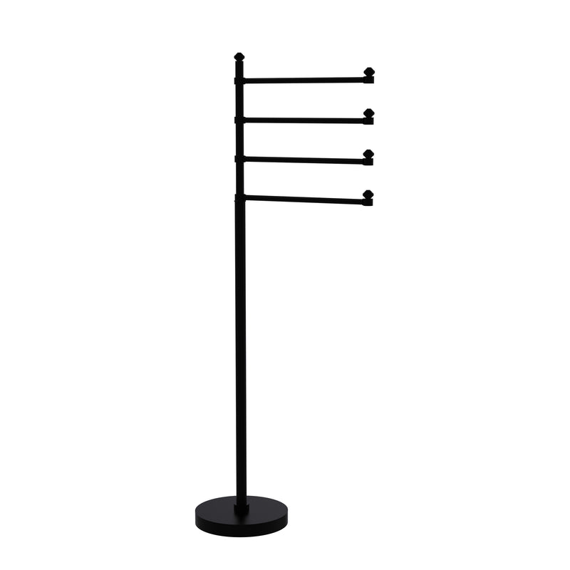 Allied Brass Southbeach Collection Free Standing 4 Pivoting Swing Arm Towel Stand SB-84-BKM