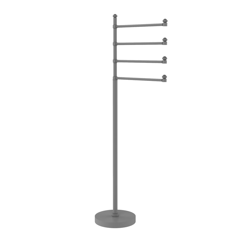 Allied Brass Southbeach Collection Free Standing 4 Pivoting Swing Arm Towel Stand SB-84-GYM