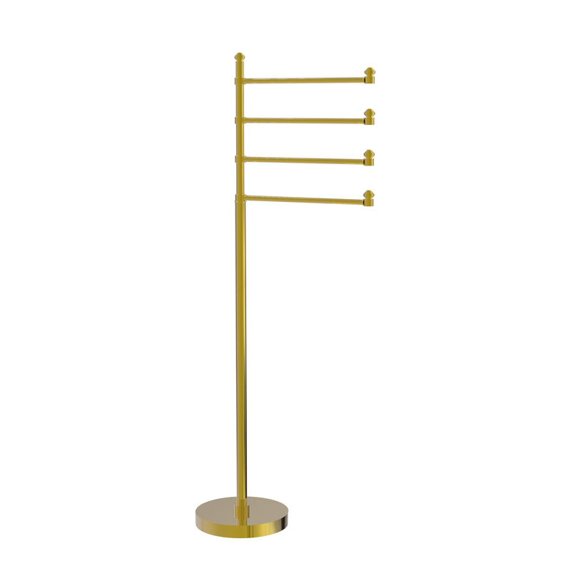 Allied Brass Southbeach Collection Free Standing 4 Pivoting Swing Arm Towel Stand SB-84-PB