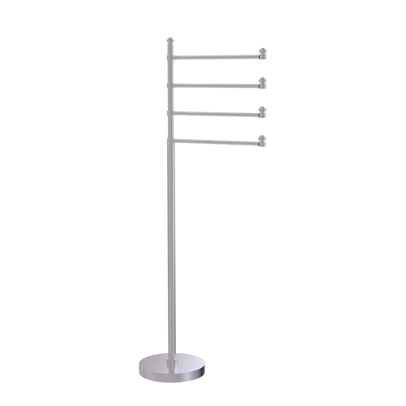 Allied Brass Southbeach Collection Free Standing 4 Pivoting Swing Arm Towel Stand SB-84-SCH