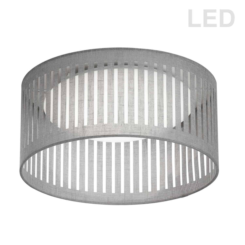 Dainolite 14W Slit Drum Led Flush Mount Grey SDLED-15FH-GRY