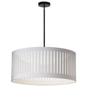 Dainolite 22W Slit Drum Pendant Matte Black with White Shade SDLED-20P-MB-WH