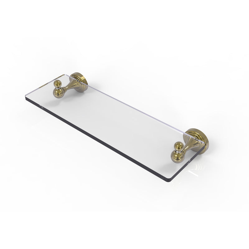 Allied Brass Sag Harbor Collection 16 Inch Glass Vanity Shelf with Beveled Edges SG-1-16-UNL