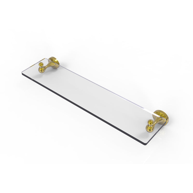 Allied Brass Sag Harbor Collection 22 Inch Glass Vanity Shelf with Beveled Edges SG-1-22-PB