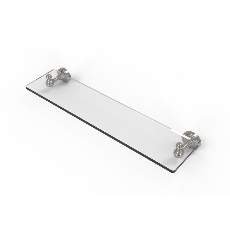 Allied Brass Sag Harbor Collection 22 Inch Glass Vanity Shelf with Beveled Edges SG-1-22-SN