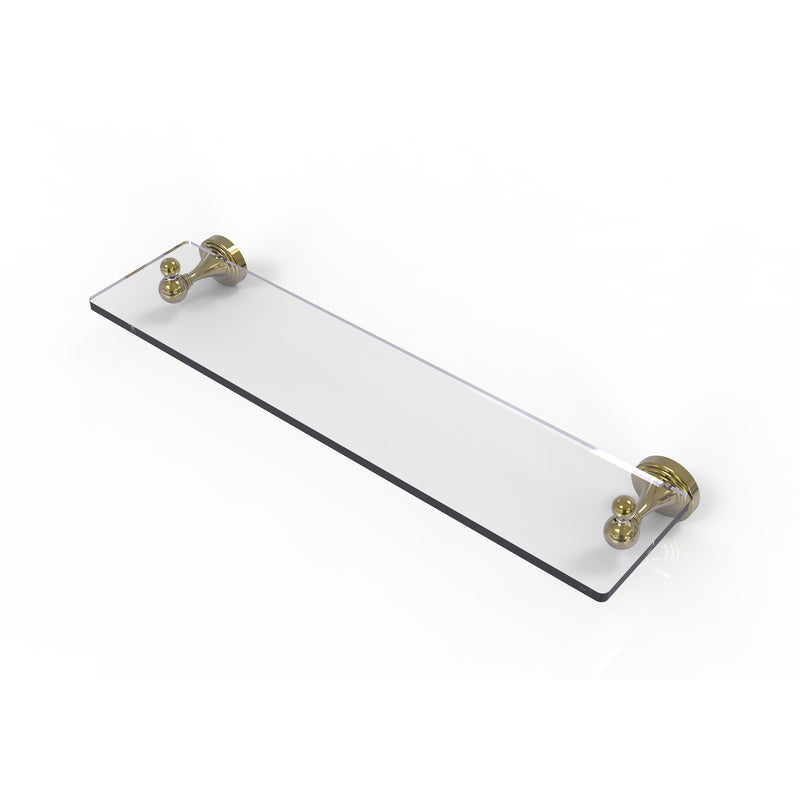 Allied Brass Sag Harbor Collection 22 Inch Glass Vanity Shelf with Beveled Edges SG-1-22-UNL