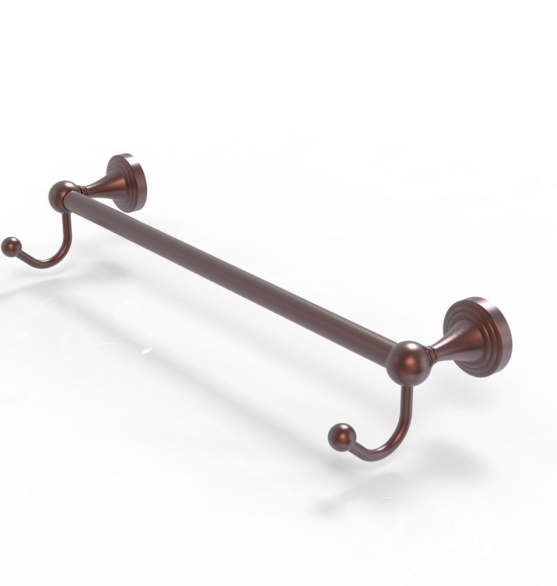 Allied Brass Sag Harbor Collection 18 Inch Towel Bar with Integrated Hooks SG-41-18-HK-CA