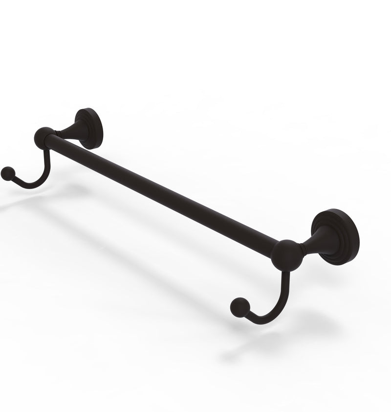 Allied Brass Sag Harbor Collection 24 Inch Towel Bar with Integrated Hooks SG-41-24-HK-ORB