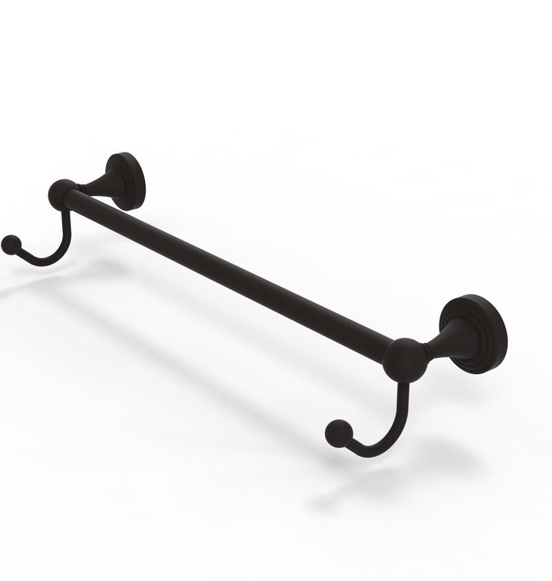 Allied Brass Sag Harbor Collection 30 Inch Towel Bar with Integrated Hooks SG-41-30-HK-ORB
