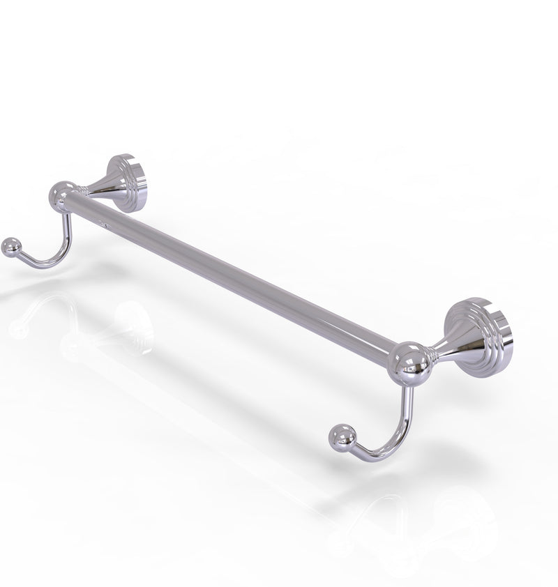 Allied Brass Sag Harbor Collection 30 Inch Towel Bar with Integrated Hooks SG-41-30-HK-PC