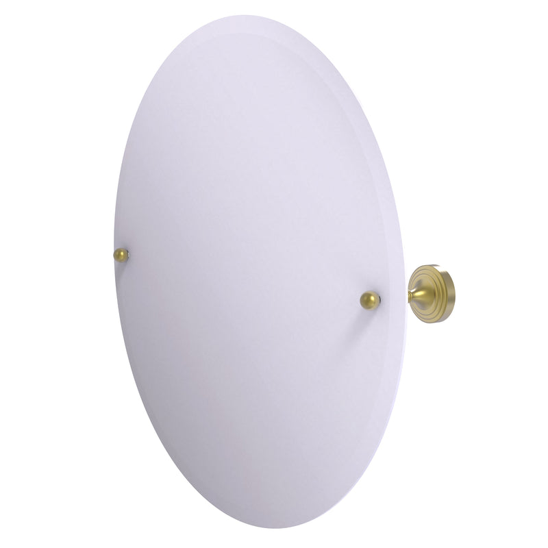 Allied Brass Sag Harbor Collection Frameless Round Tilt Mirror with Beveled Edge SG-90-SBR