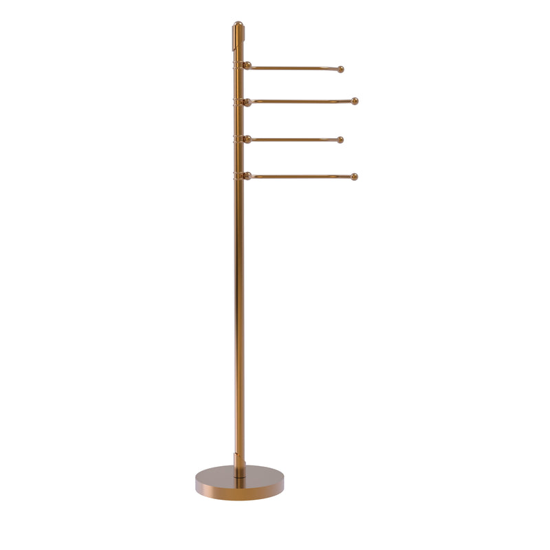 Allied Brass Soho Collection Free Standing 4 Pivoting Swing Arm Towel Stand SH-84-BBR