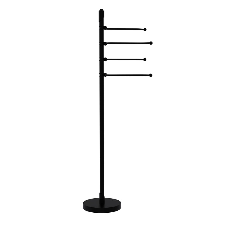 Allied Brass Soho Collection Free Standing 4 Pivoting Swing Arm Towel Stand SH-84-BKM