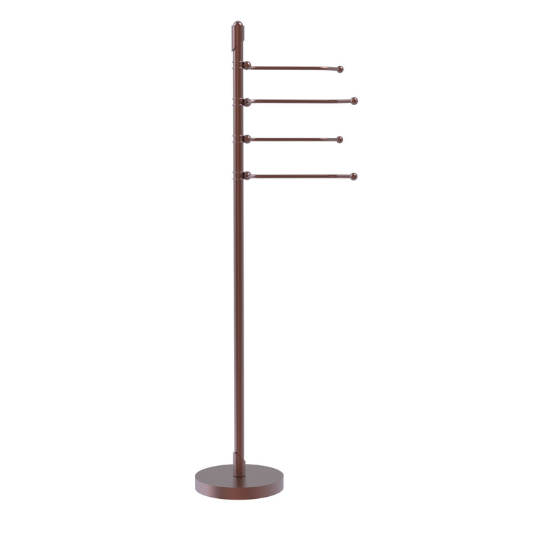 Allied Brass Soho Collection Free Standing 4 Pivoting Swing Arm Towel Stand SH-84-CA