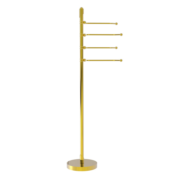 Allied Brass Soho Collection Free Standing 4 Pivoting Swing Arm Towel Stand SH-84-PB