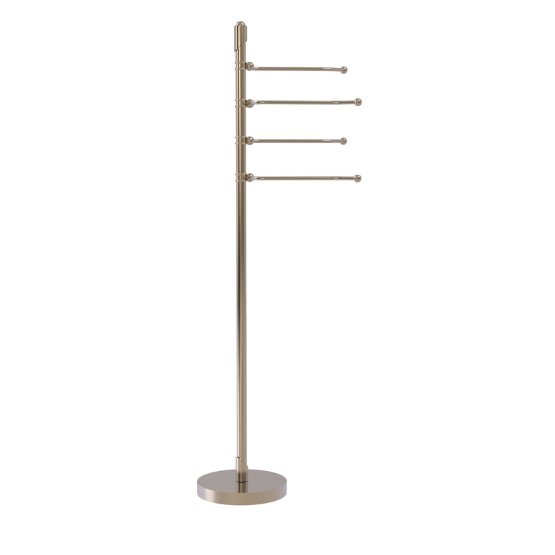Allied Brass Soho Collection Free Standing 4 Pivoting Swing Arm Towel Stand SH-84-PEW