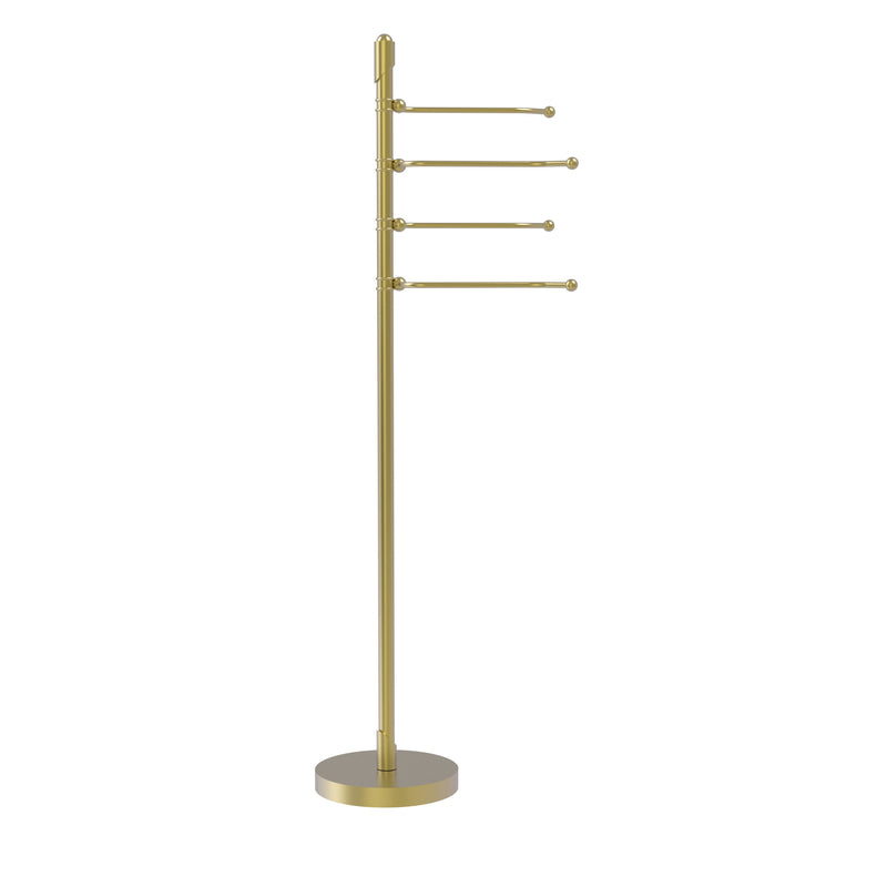 Allied Brass Soho Collection Free Standing 4 Pivoting Swing Arm Towel Stand SH-84-SBR