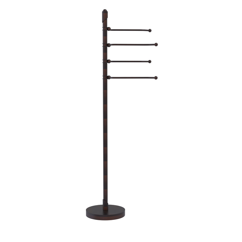 Allied Brass Soho Collection Free Standing 4 Pivoting Swing Arm Towel Stand SH-84-VB