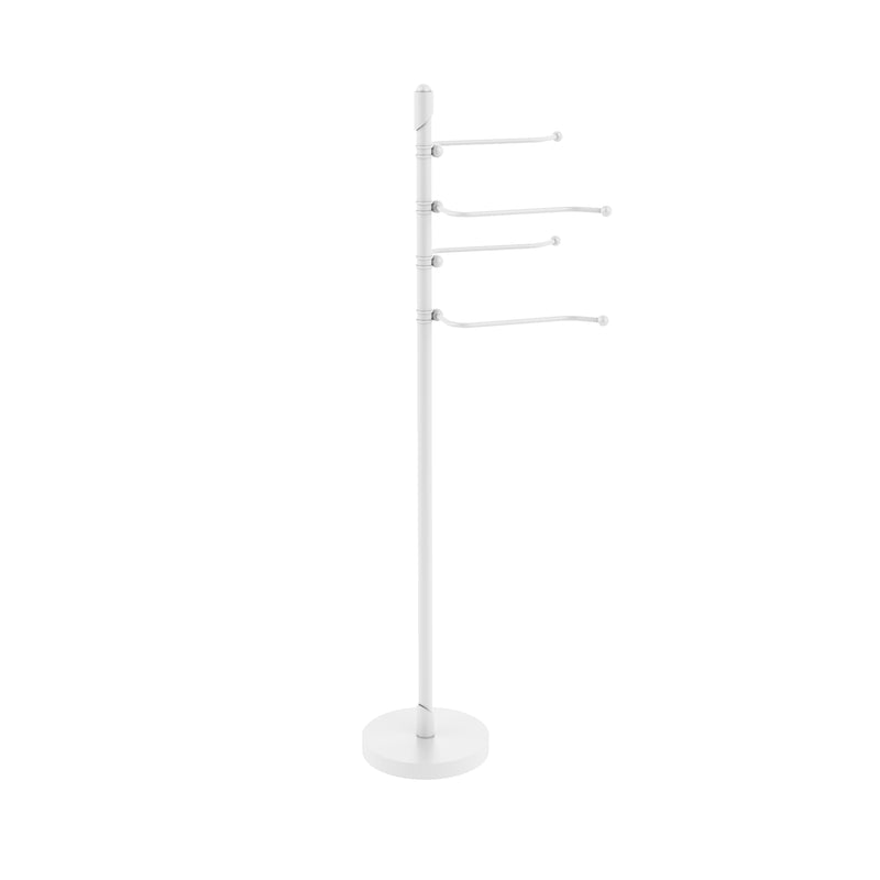 Allied Brass Soho Collection Free Standing 4 Pivoting Swing Arm Towel Stand SH-84-WHM