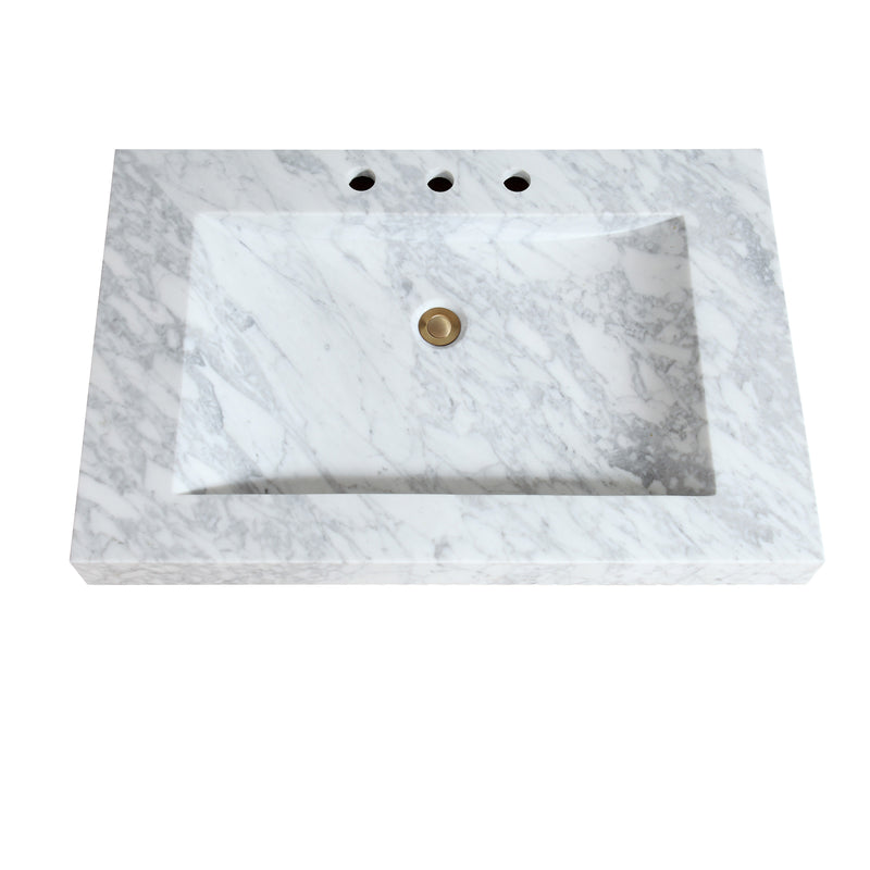 Avanity 33 inch Stone Integrated Sink Top SIT33CW