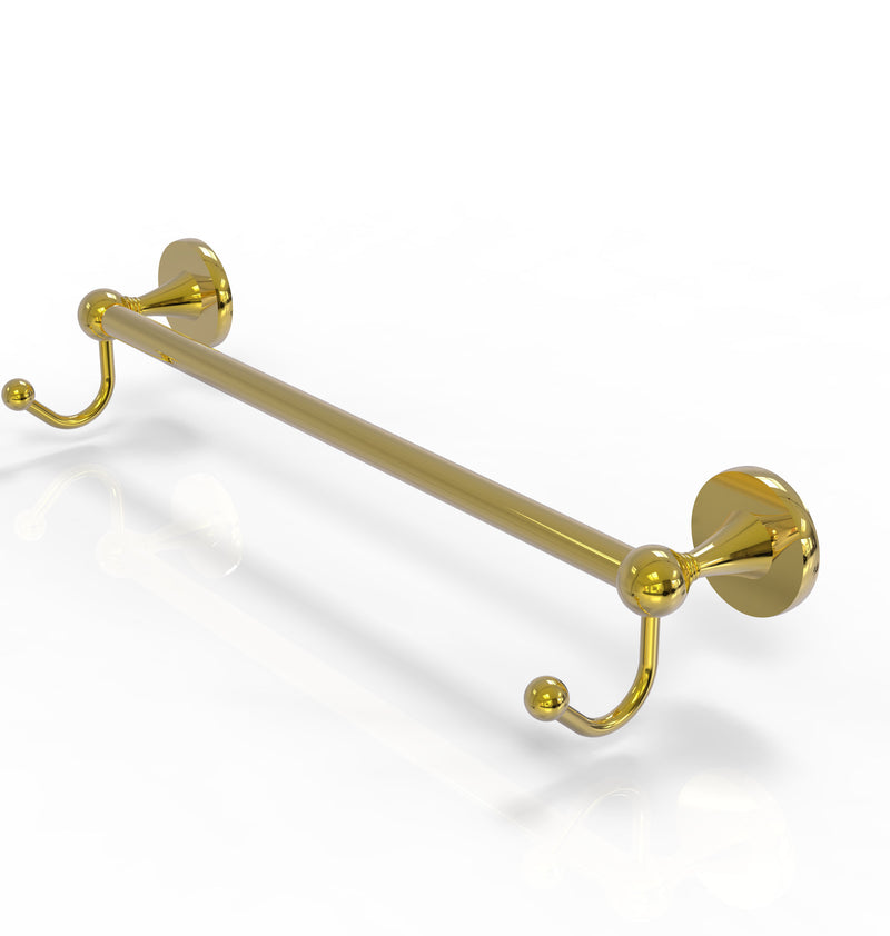 Allied Brass Shadwell Collection 18 Inch Towel Bar with Integrated Hooks SL-41-18-HK-PB