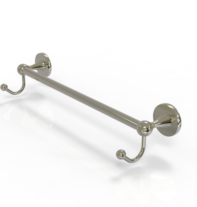Allied Brass Shadwell Collection 18 Inch Towel Bar with Integrated Hooks SL-41-18-HK-PNI