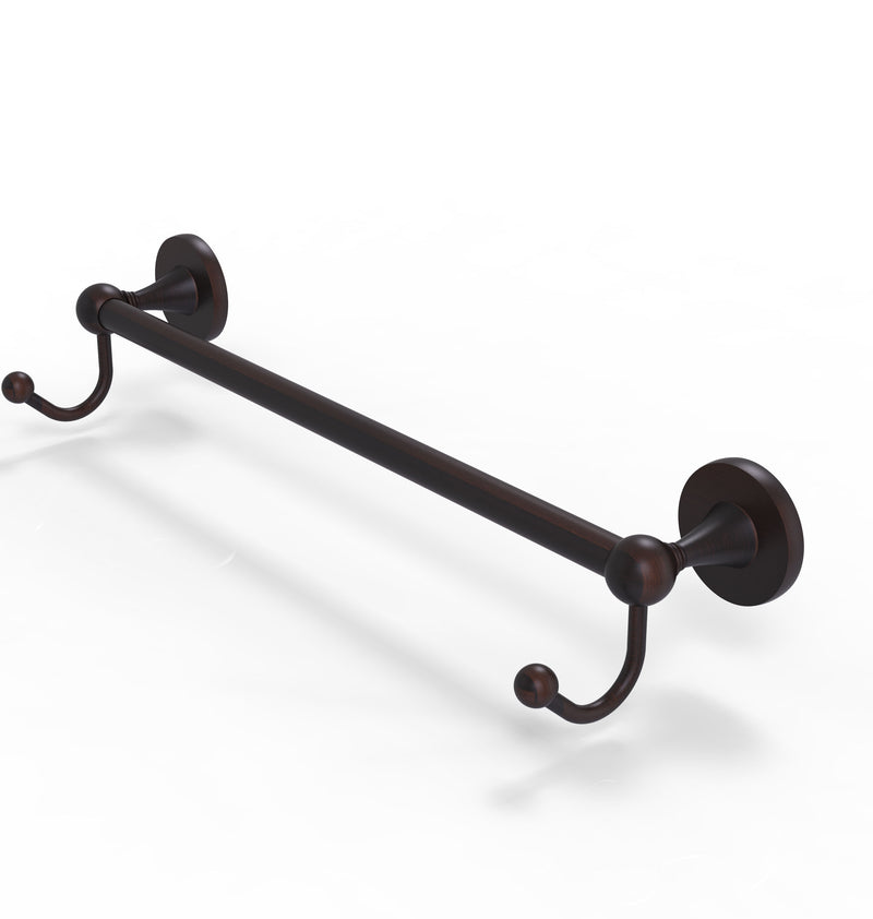 Allied Brass Shadwell Collection 18 Inch Towel Bar with Integrated Hooks SL-41-18-HK-VB